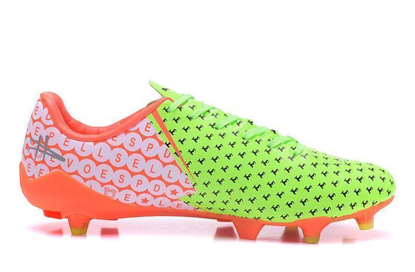 PUMA evoSPEED 17 SL-S FG Soccer Cleats Green Orange Black White - SocSports