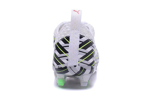 PUMA evoPOWER Vigor 1 FG Soccer Cleats White Black Green - SocSports