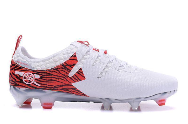 PUMA evoPOWER Vigor 1 FG Soccer Cleats White Red Black - SocSports