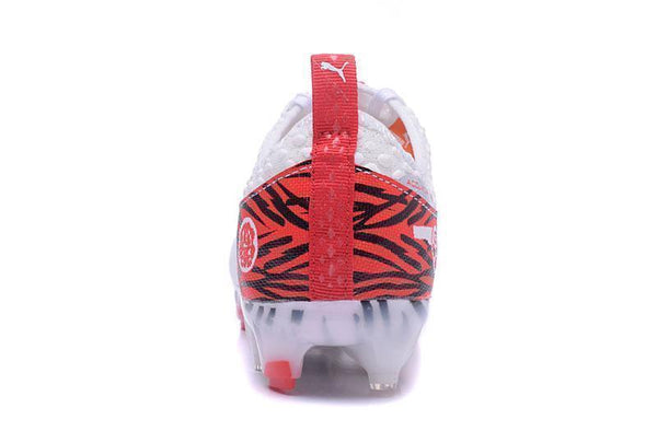 PUMA evoPOWER Vigor 1 FG Soccer Cleats White Red Black - SocSports