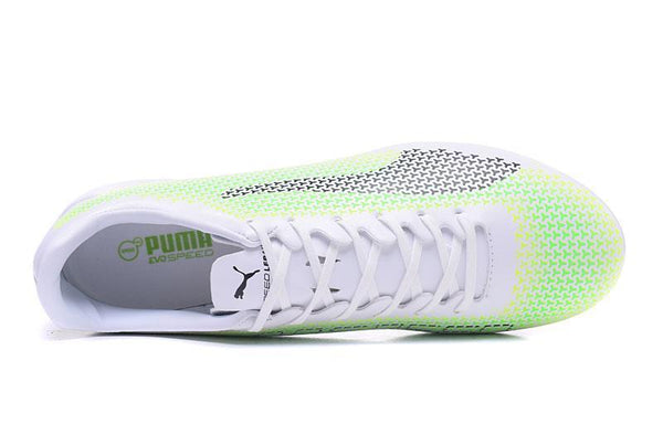 PUMA evoSPEED 17 FG Soccer Cleats White Grass Green Black - SocSports