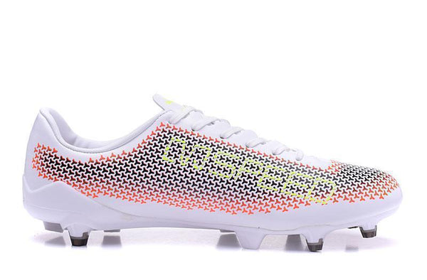 PUMA evoSPEED 17 FG Soccer Cleats White Orange Black Yellow - SocSports