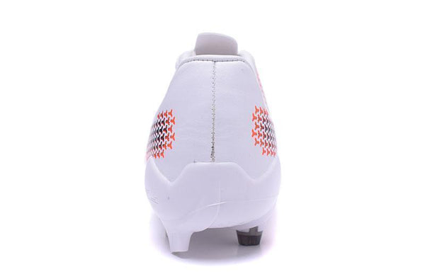 PUMA evoSPEED 17 FG Soccer Cleats White Orange Black Yellow - SocSports