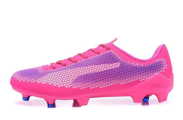PUMA evoSPEED 17 FG Soccer Cleats Pink Blue White - SocSports