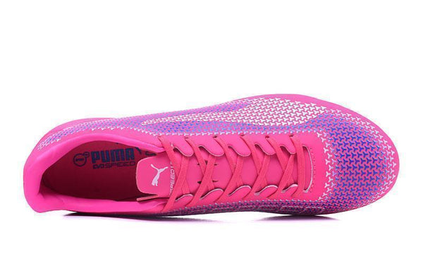 PUMA evoSPEED 17 FG Soccer Cleats Pink Blue White - SocSports