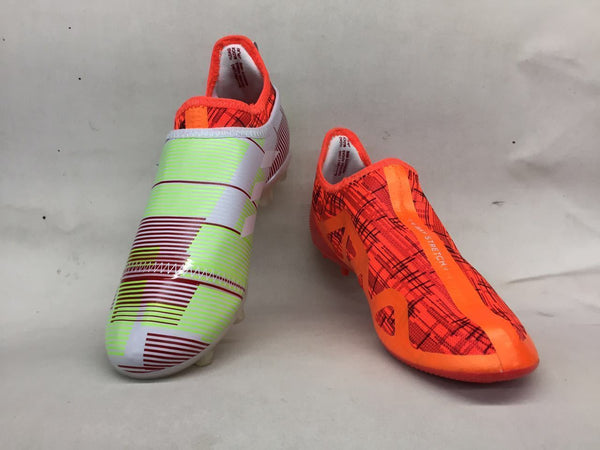 Adidas Glitch Skin 17 FG Soccer Shoes Grass Green Orange Grey - SocSports