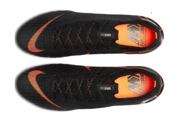 Nike Mercurial Vapor XII 360 Elite FG Soccer Cleats Black Total Orange - SocSports