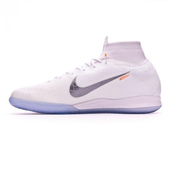 Nike Mercurial SuperflyX VI Elite IC Soccer Cleats White Metallic Grey - SocSports