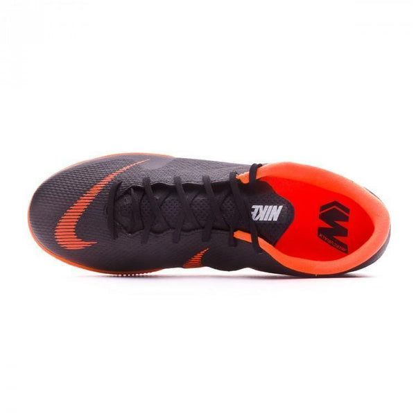 Nike Mercurial VaporX XII Academy IC Soccer Cleats Total Black Orange - SocSports