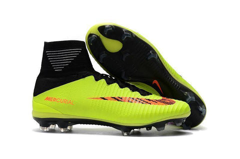 Nike Mercurial Superfly V FG Soccer Cleats Fluorescent Green Black - SocSports