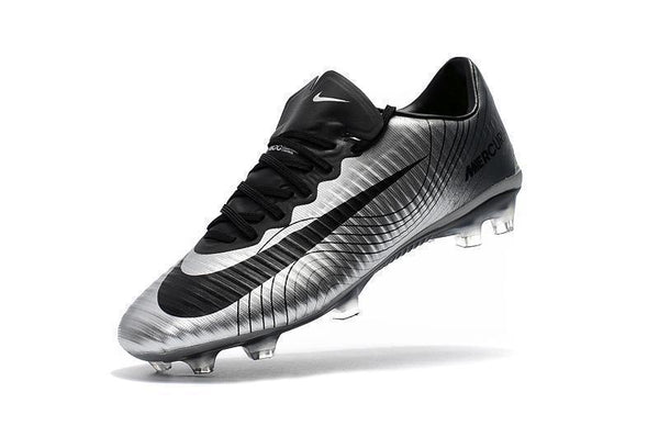 Nike Mercurial Vapor XI FG Soccer Cleats Silver Black - SocSports