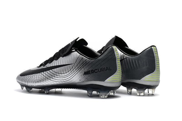 Nike Mercurial Vapor XI FG Soccer Cleats Silver Black - SocSports