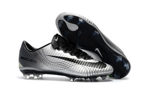 Nike Mercurial Vapor XI FG Soccer Cleats Silver Black - SocSports
