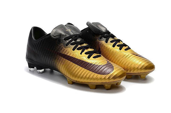 Nike Mercurial Vapor XI FG Soccer Cleats Gold Black - SocSports