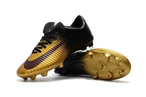 Nike Mercurial Vapor XI FG Soccer Cleats Gold Black - SocSports