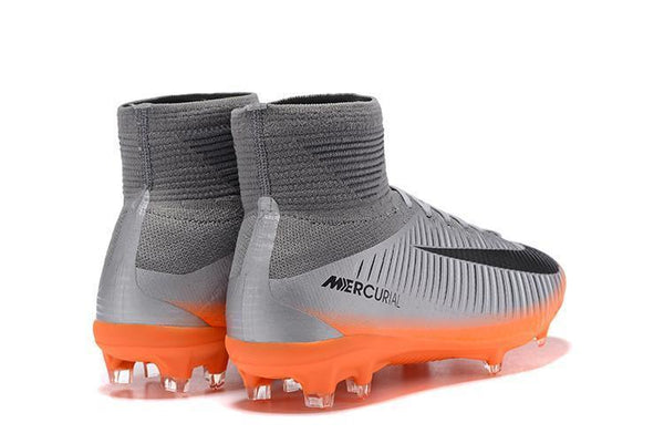 Nike Mercurial Superfly V FG Soccer Cleats Silver Orange Black - SocSports