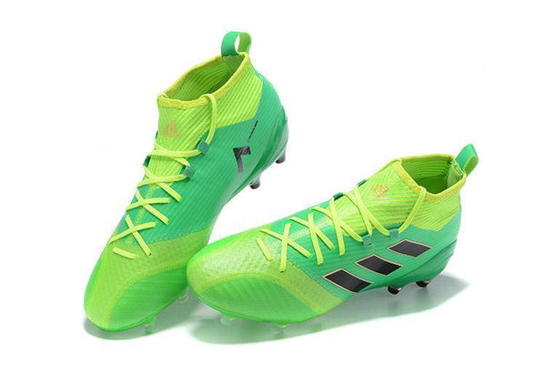 Adidas ACE 17.1 Primeknit FG Soccer Cleats Solar Core Green Black - SocSports