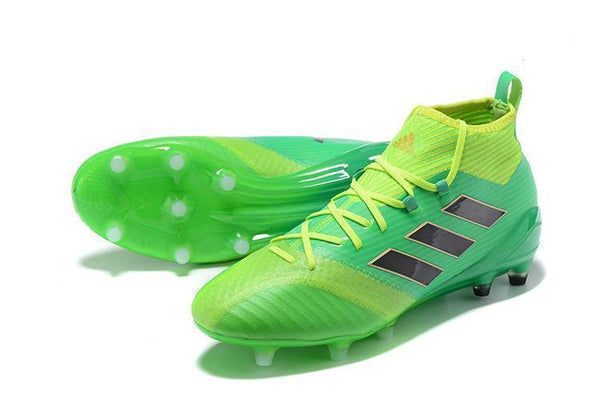 Adidas ACE 17.1 Primeknit FG Soccer Cleats Solar Core Green Black - SocSports