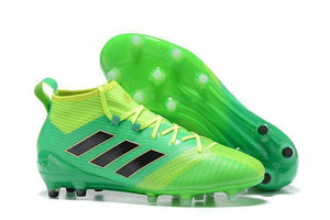 Adidas ACE 17.1 Primeknit FG Soccer Cleats Solar Core Green Black - SocSports