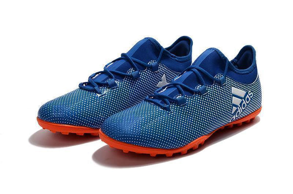 Adidas X Tango 17.3 Turf Soccer Cleats Deep Royal Blue Silver Orange - SocSports