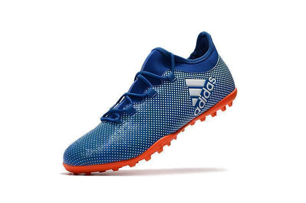 Adidas X Tango 17.3 Turf Soccer Cleats Deep Royal Blue Silver Orange - SocSports