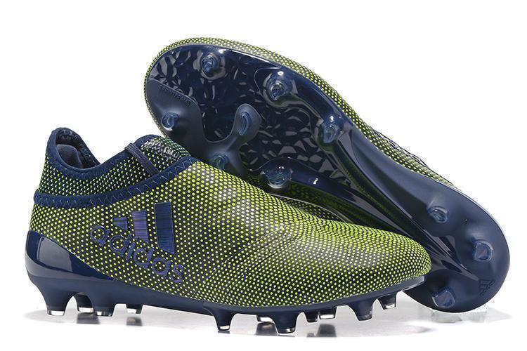 Adidas X 17+ Purechaos FG Soccer Cleats Legend Ink Solar Yellow - SocSports