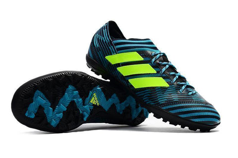 Adidas Nemeziz Tango 17.3 Turf Soccer Cleats Blue Black Solar Yellow - SocSports