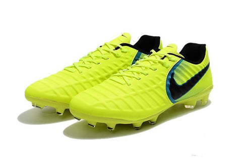Nike Tiempo Legend VII FG Soccer Cleats Fluorescent Green Black - SocSports