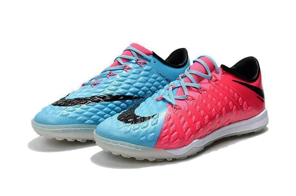 Nike Hypervenom Phantom III Turf Soccer Cleats Pink Blue Black - SocSports