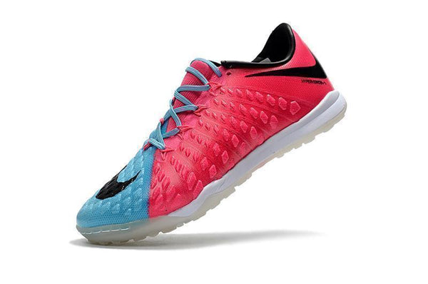 Nike Hypervenom Phantom III Turf Soccer Cleats Pink Blue Black - SocSports