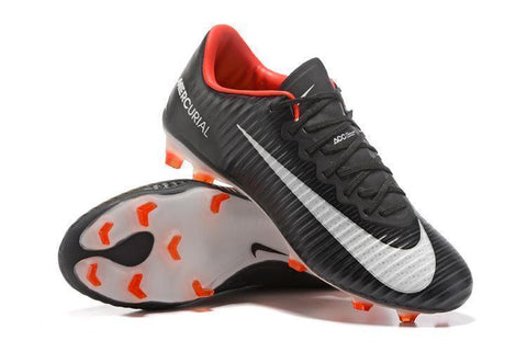 Nike Mercurial Vapor XI FG Soccer Cleats Black White Red - SocSports