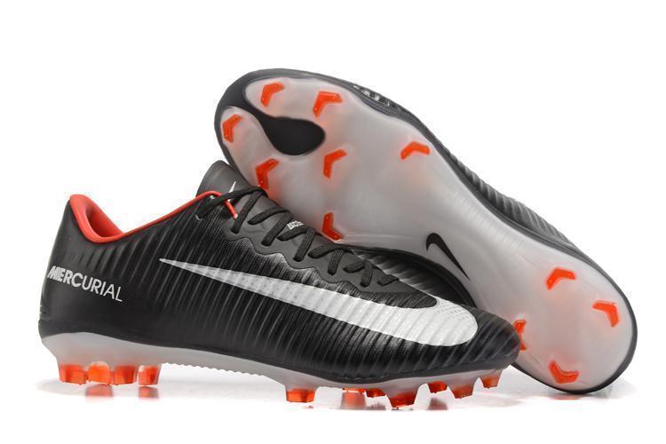 Nike Mercurial Vapor XI FG Soccer Cleats Black White Red - SocSports